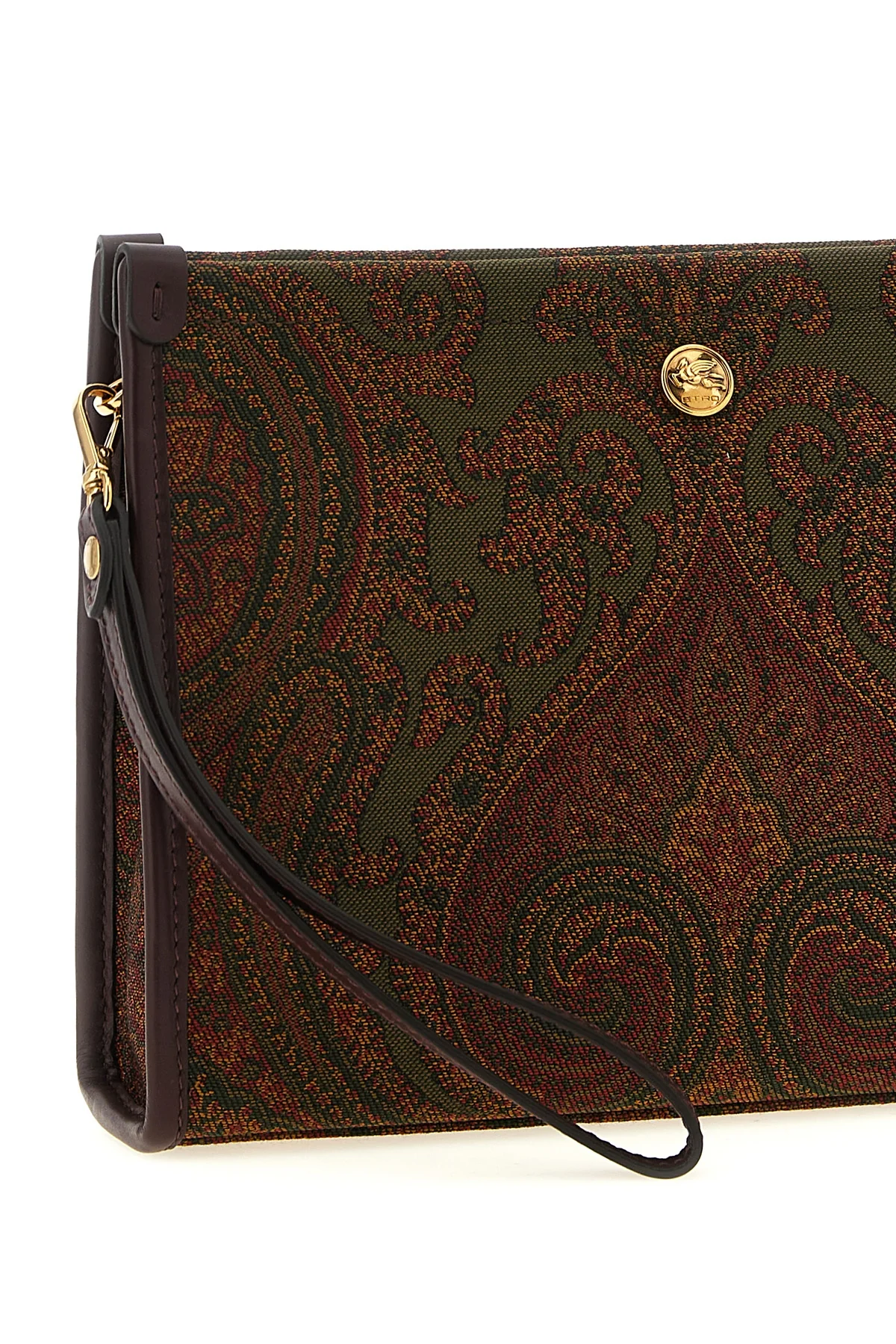 the etro jacquard pouch defines a sophisticated aesthetic through the iconic pai