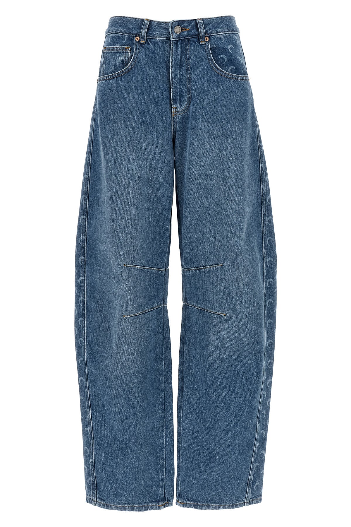 MARINE SERRE 36 stone-washed cotton denim jeans