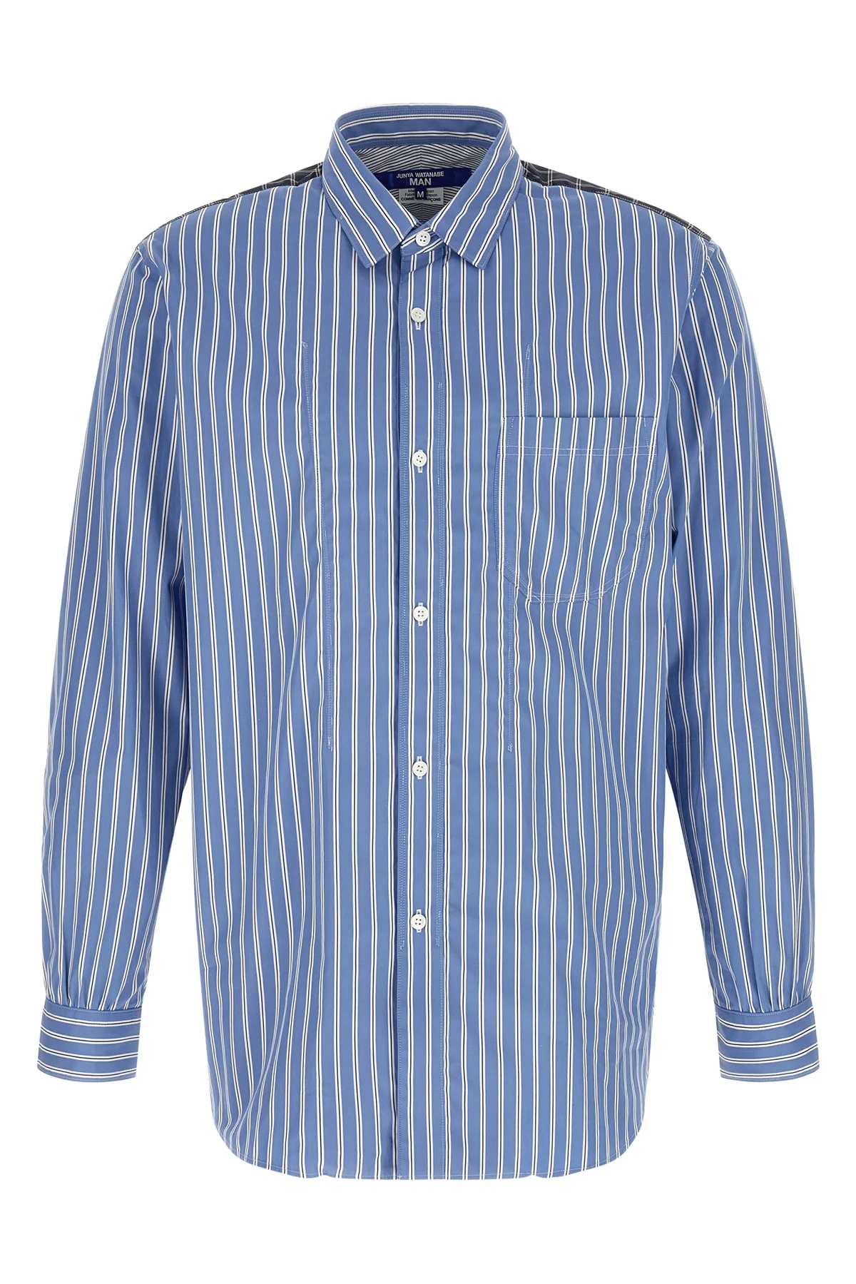patterned cotton poplin shirt