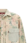 junya watanabe x levis® jacket in floral patterned rayon and linen blend jacqua