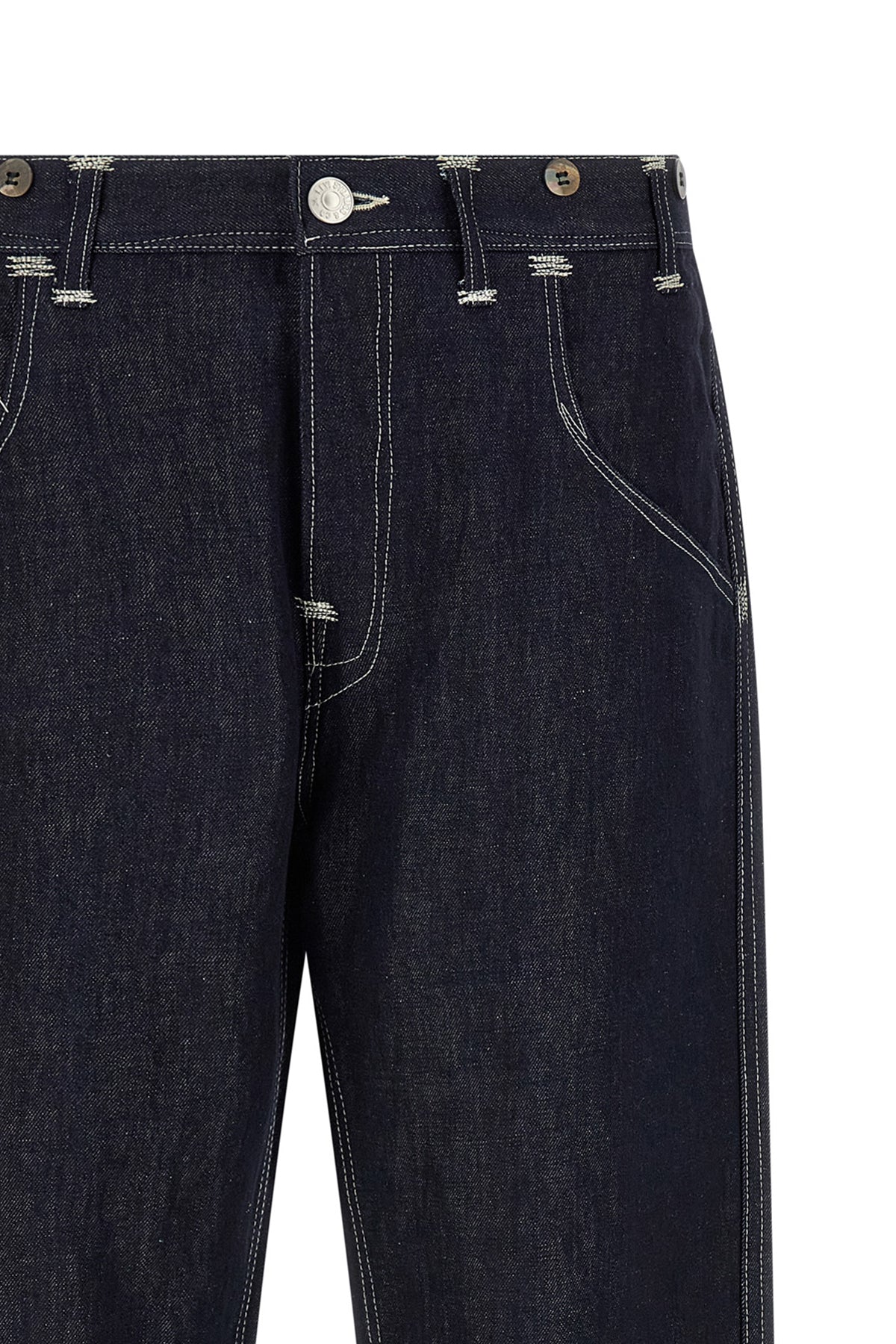 junya watanabe x levis® cotton and linen blend denim jeans