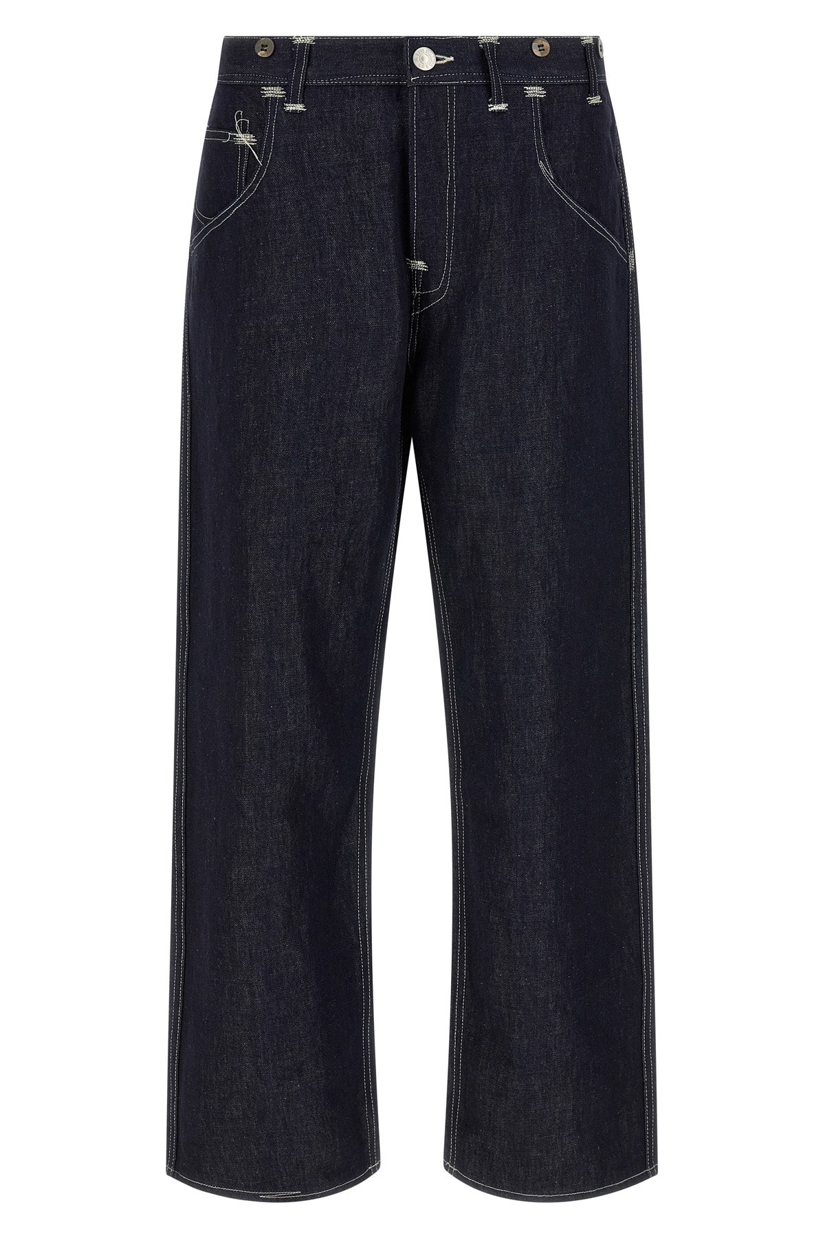 junya watanabe x levis® cotton and linen blend denim jeans