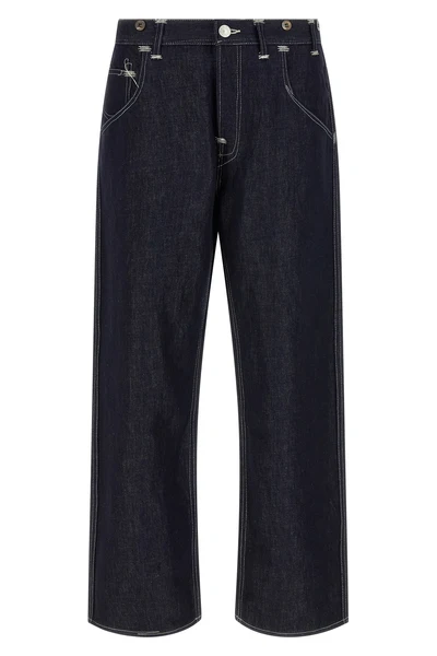 junya watanabe x levis® cotton and linen blend denim jeans