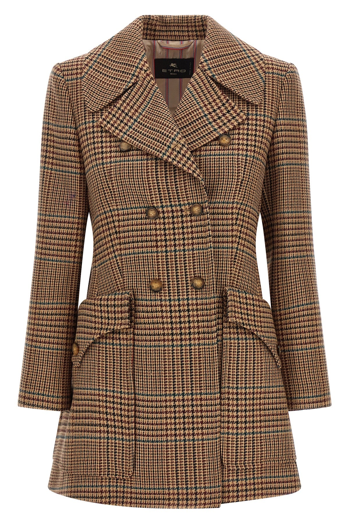 ETRO 40 the double-breasted coat etro redefines the codes of tailoring through a rigorou
