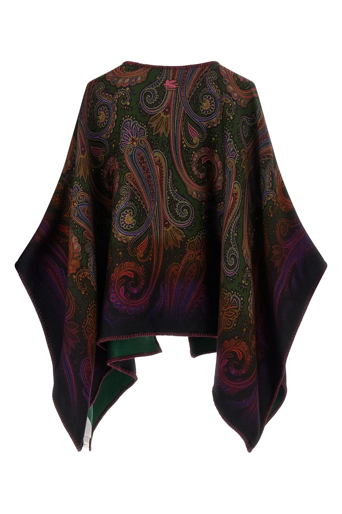 ETRO OS the etro reversible cape stands out for its sartorial construction in soft doubl