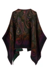 the etro reversible cape stands out for its sartorial construction in soft doubl