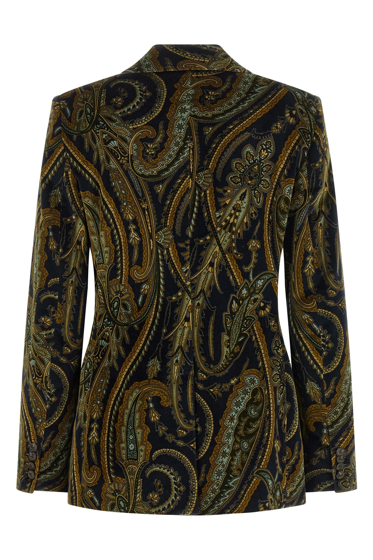 ETRO 38 the etro blazer in soft stretch cotton velvet worked in a shuttle defines the co