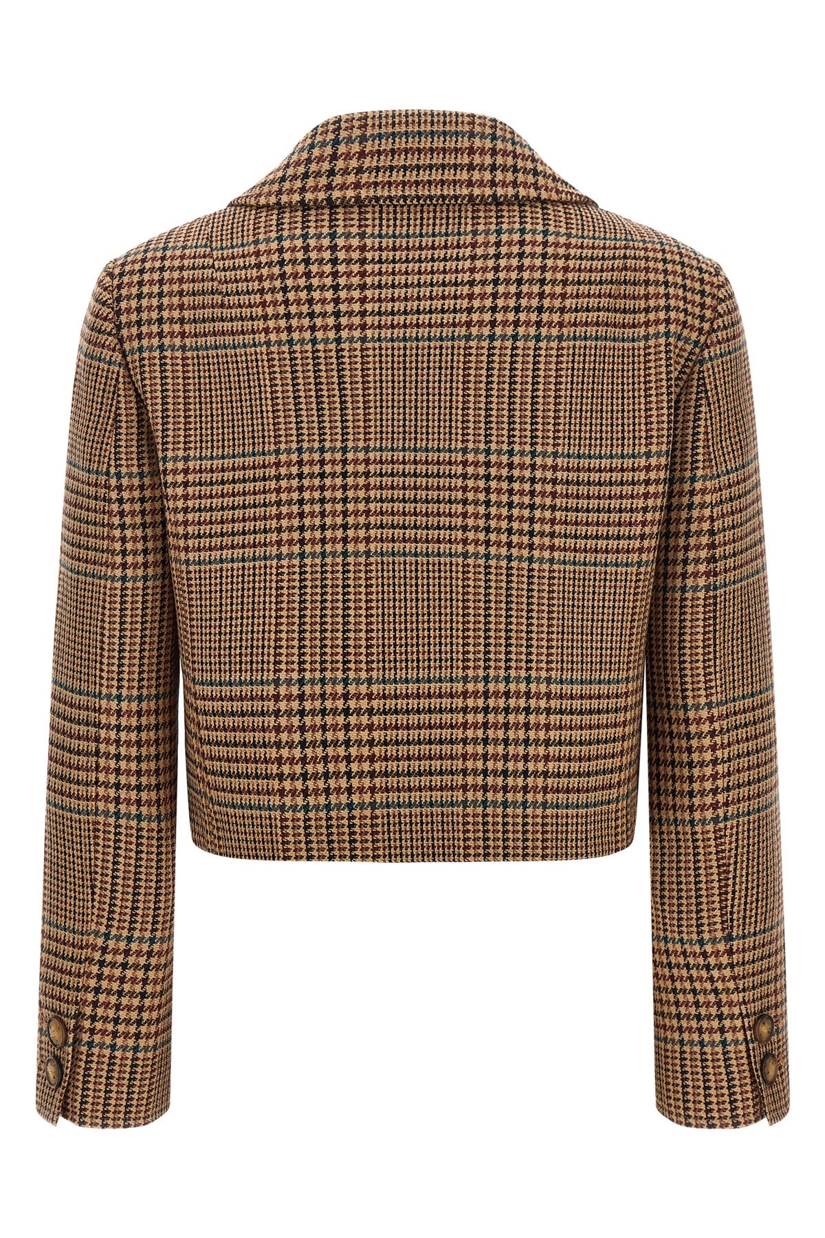 ETRO 40 the cropped etro blazer redefines traditional tailoring through a shortened and