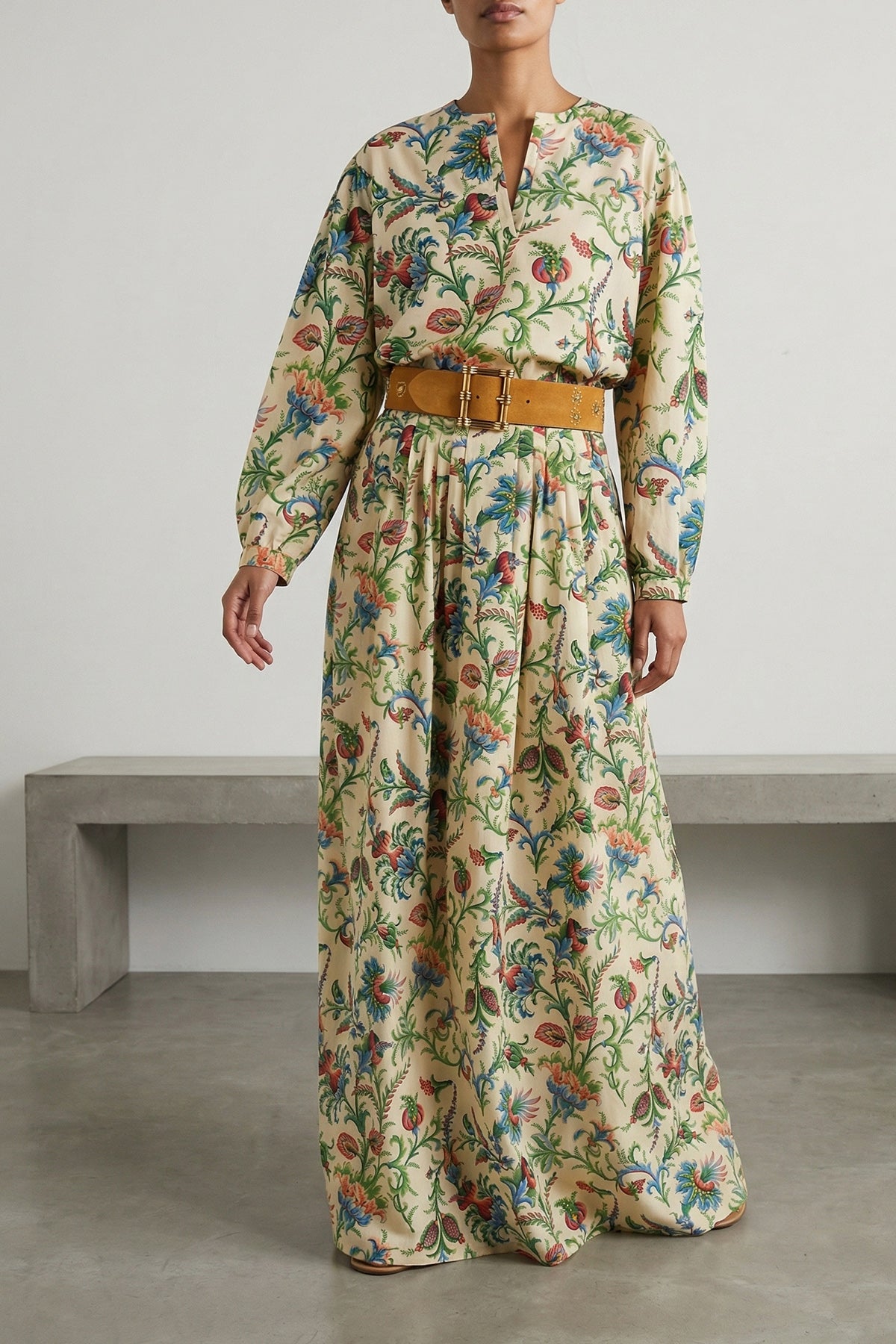 ETRO 42 long skirt in pure cotton poplin