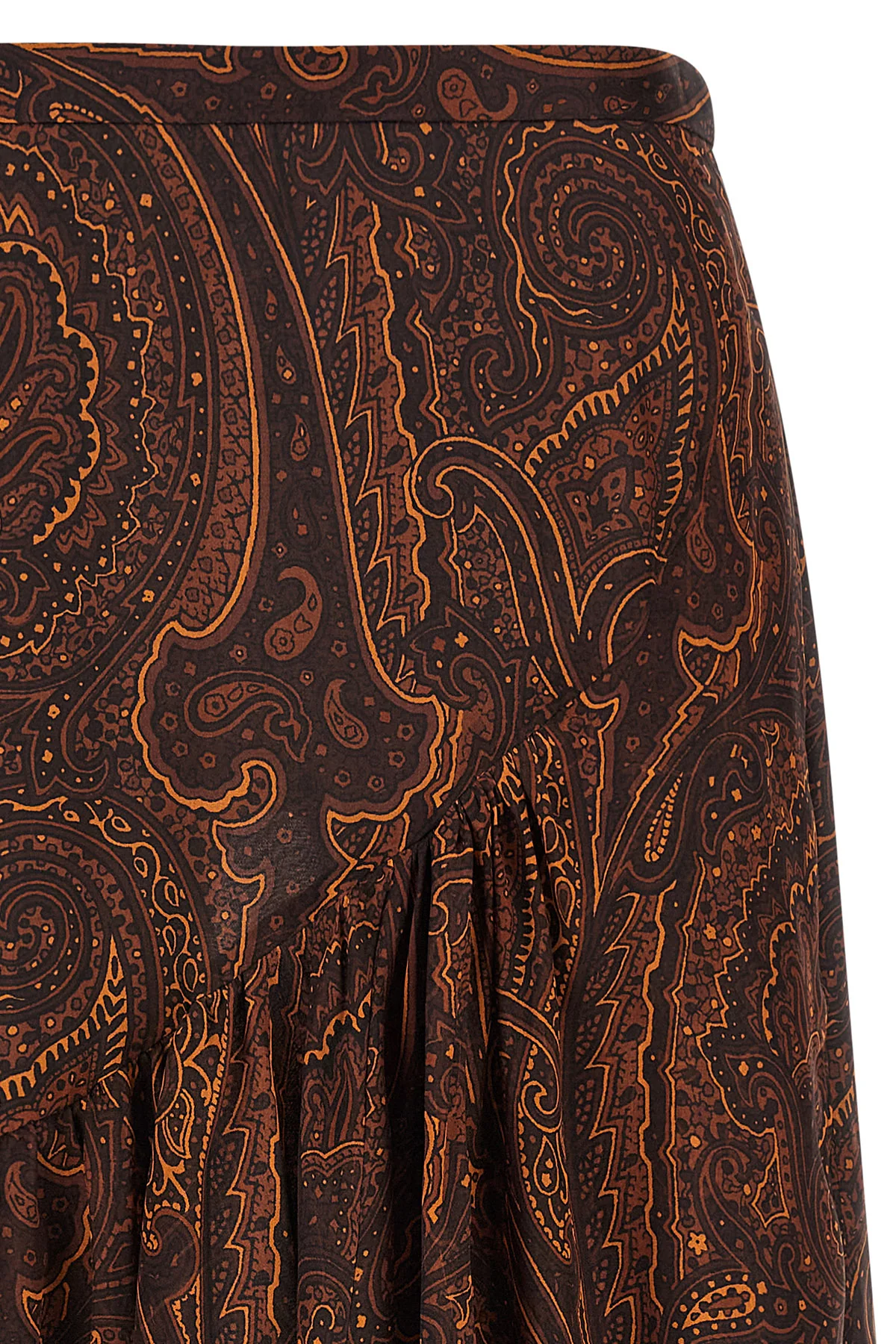 the etro long skirt defines sartorial fluidity through a pure silk construction