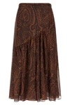 the etro long skirt defines sartorial fluidity through a pure silk construction