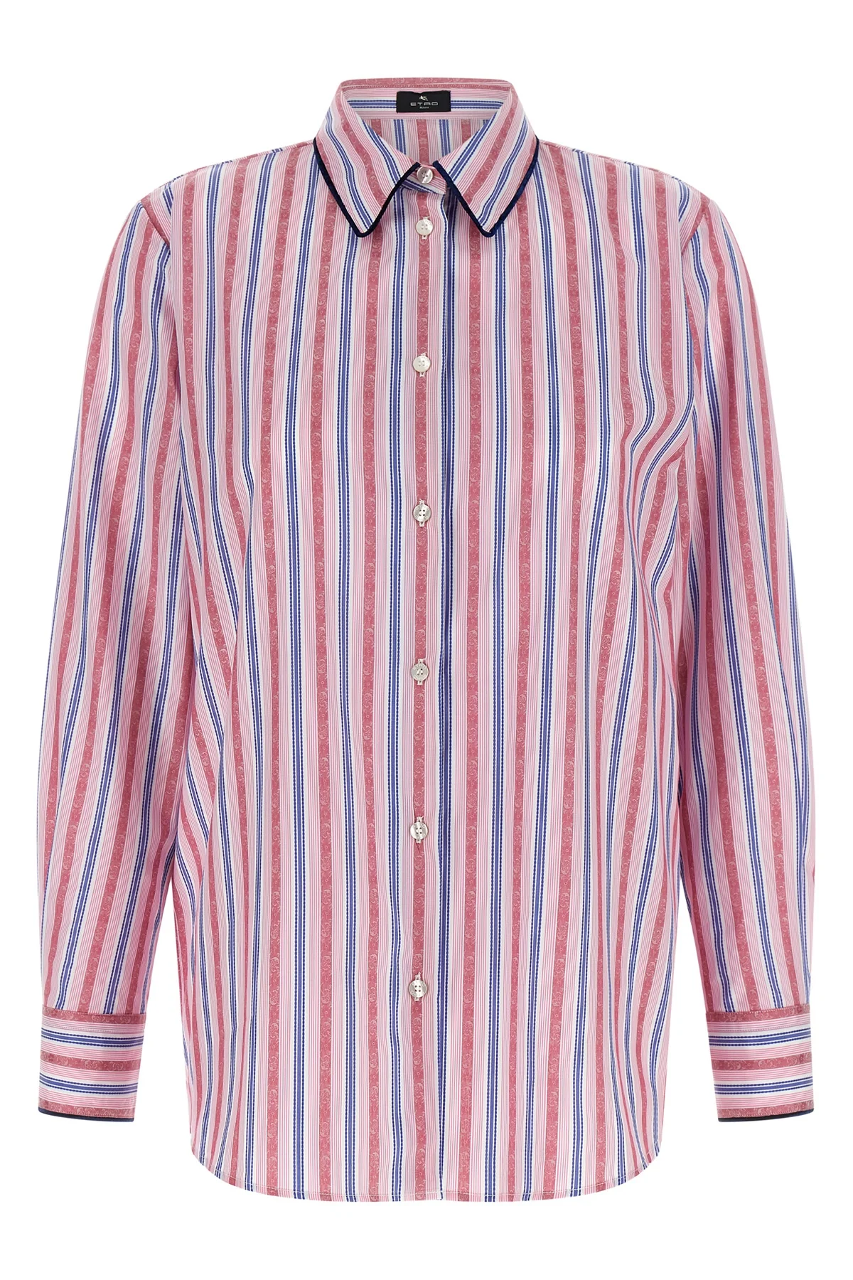ETRO 40 the etro pure cotton shirt is distinguished by a sophisticated jacquard shuttle