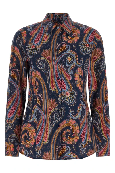 the etro stretch cotton poplin shirt