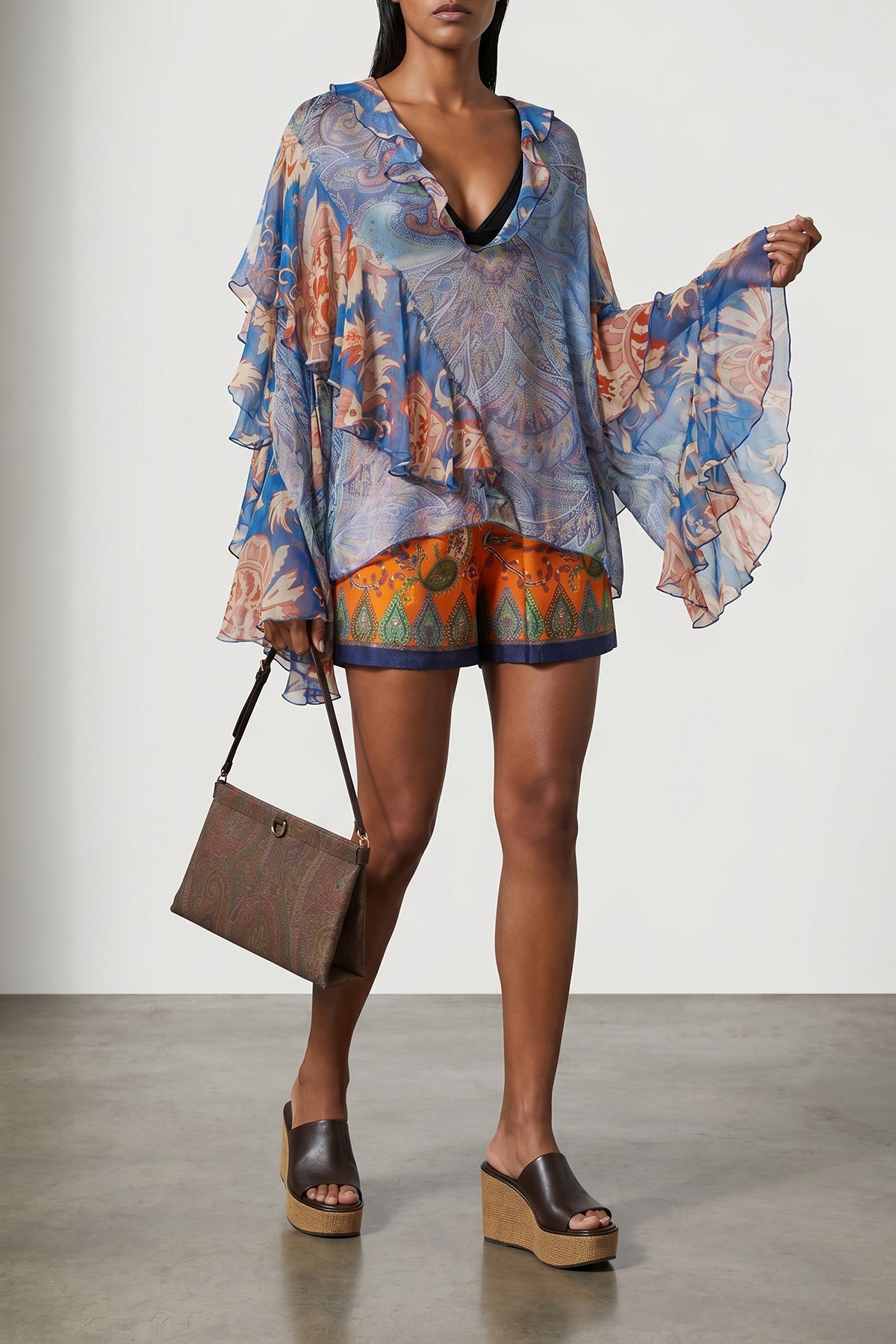 ETRO 40 blouse in light silk chiffon