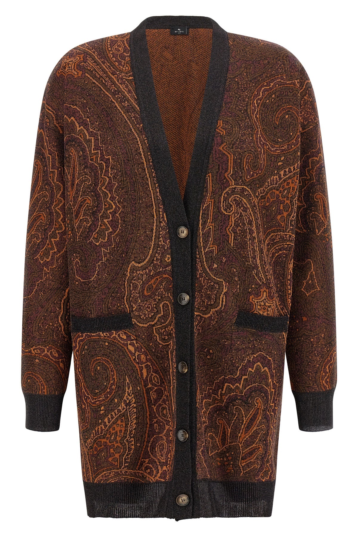 ETRO 38 etro knitwear evolves through this long cardigan