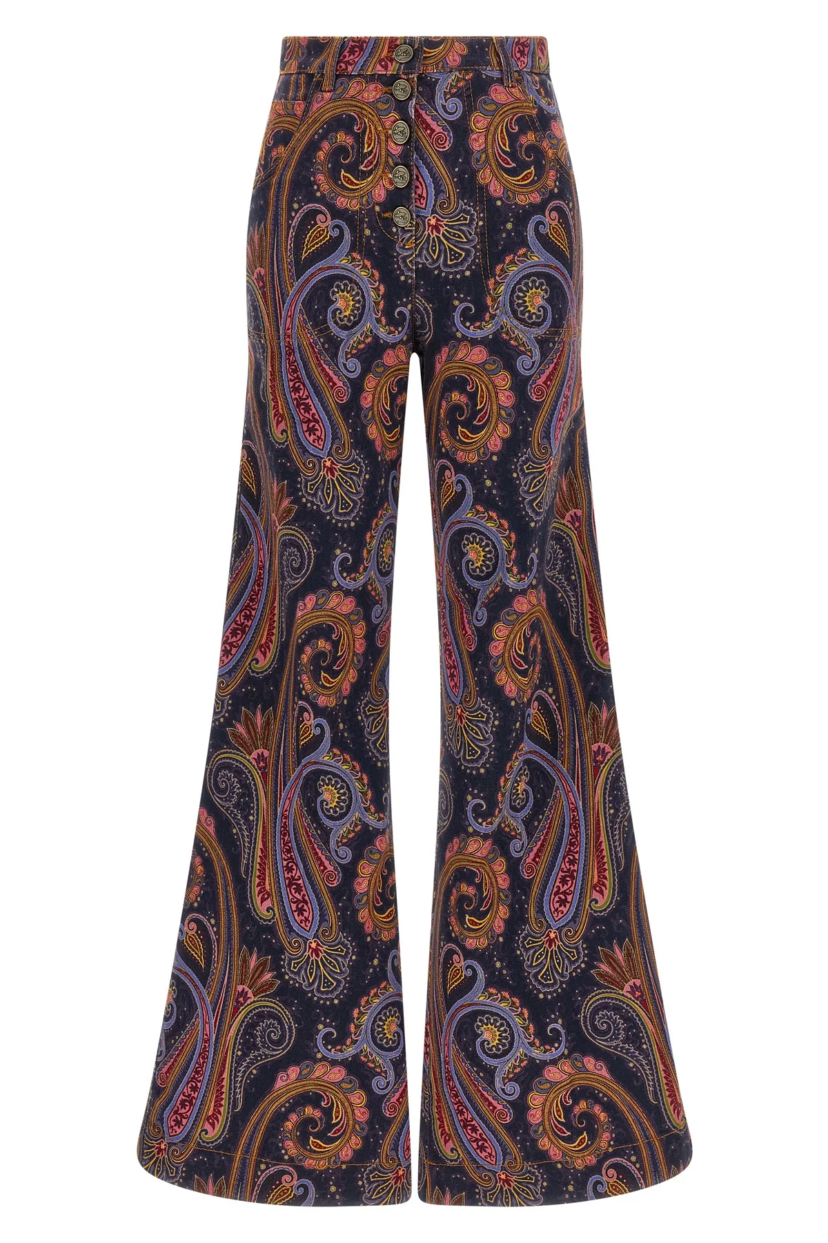 ETRO 24 the flared jeans etro redefine the classic silhouette through a structured cotto
