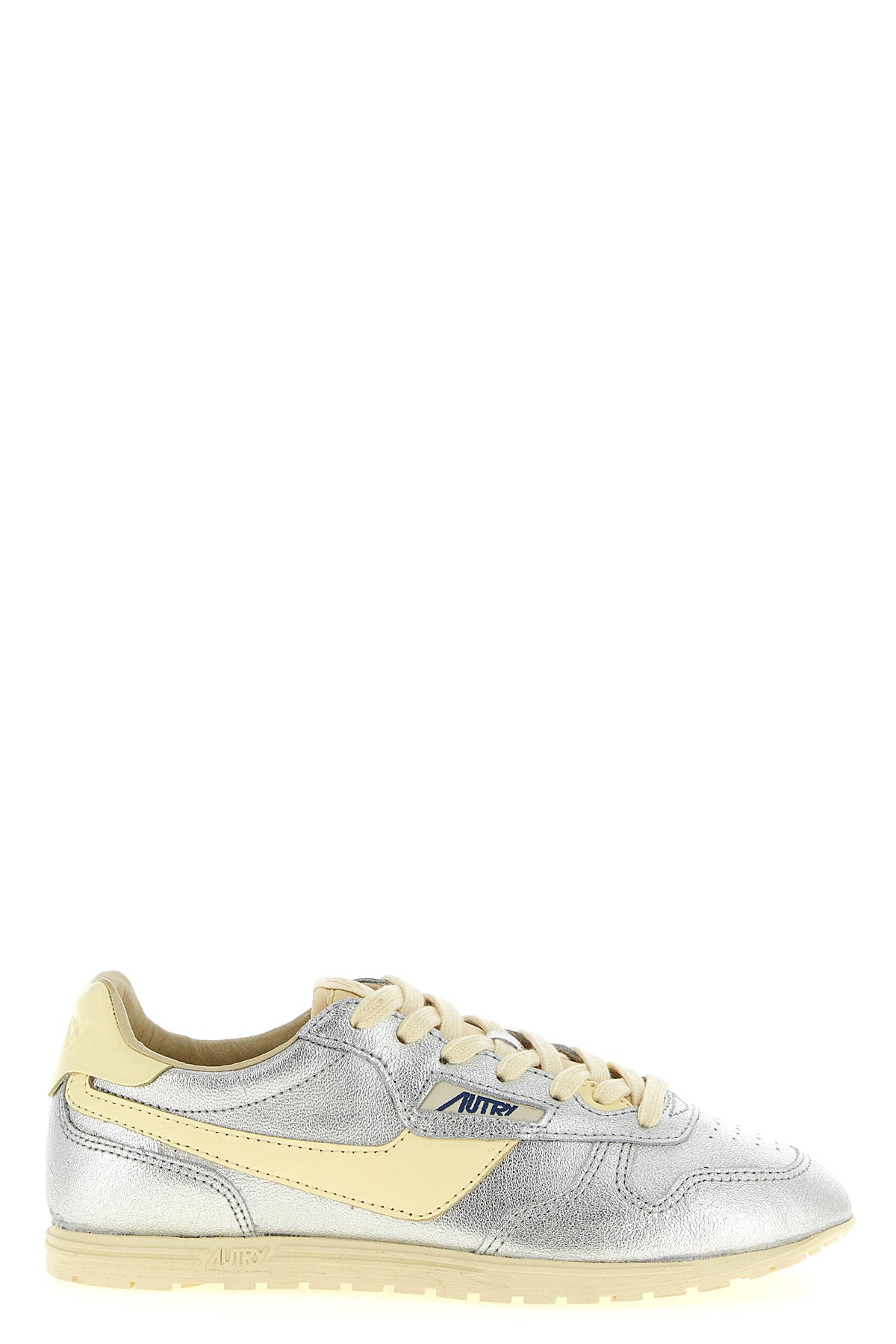 AUTRY 36 natural grain laminated leather windspin sneakers