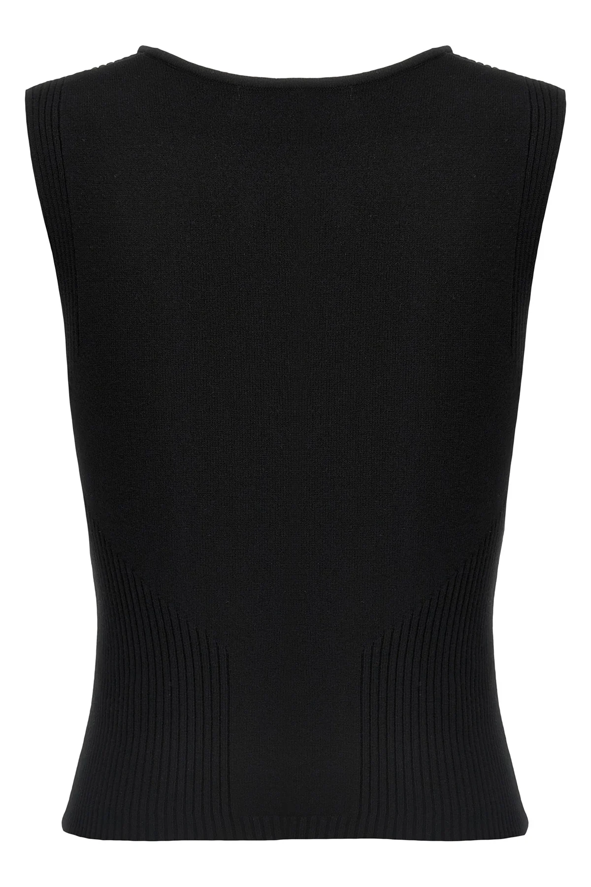 moon jewelry knit open neck ribbed stretch viscose blend top