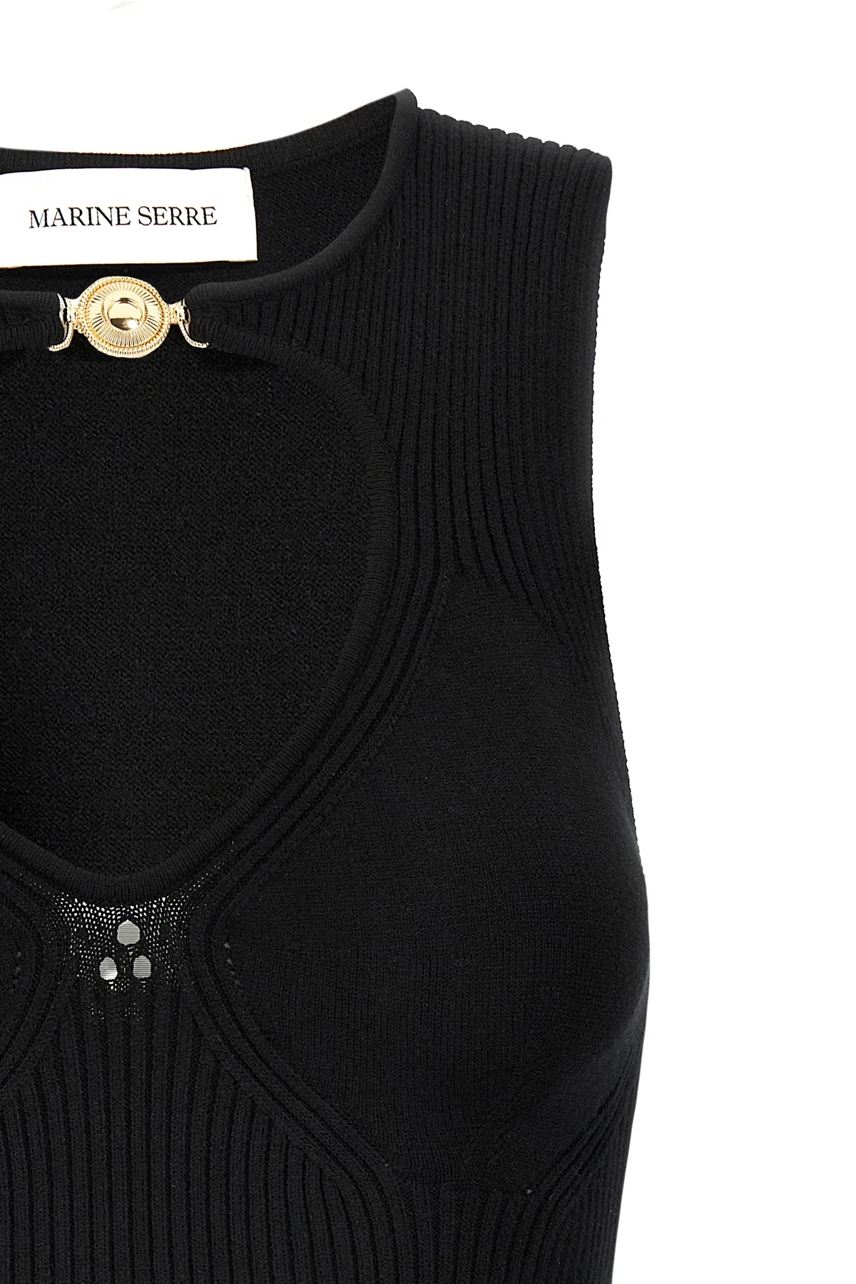 moon jewelry knit open neck ribbed stretch viscose blend top
