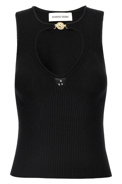 moon jewelry knit open neck ribbed stretch viscose blend top