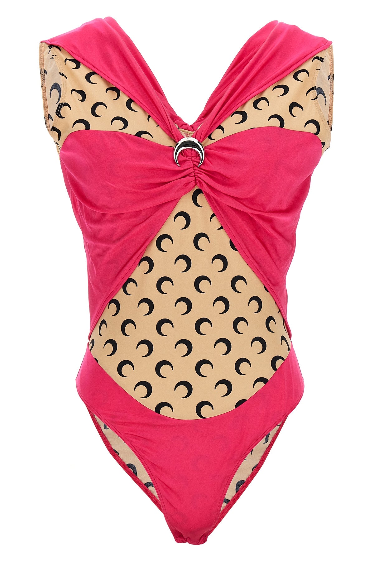 bodysuit in patchwork fabrics