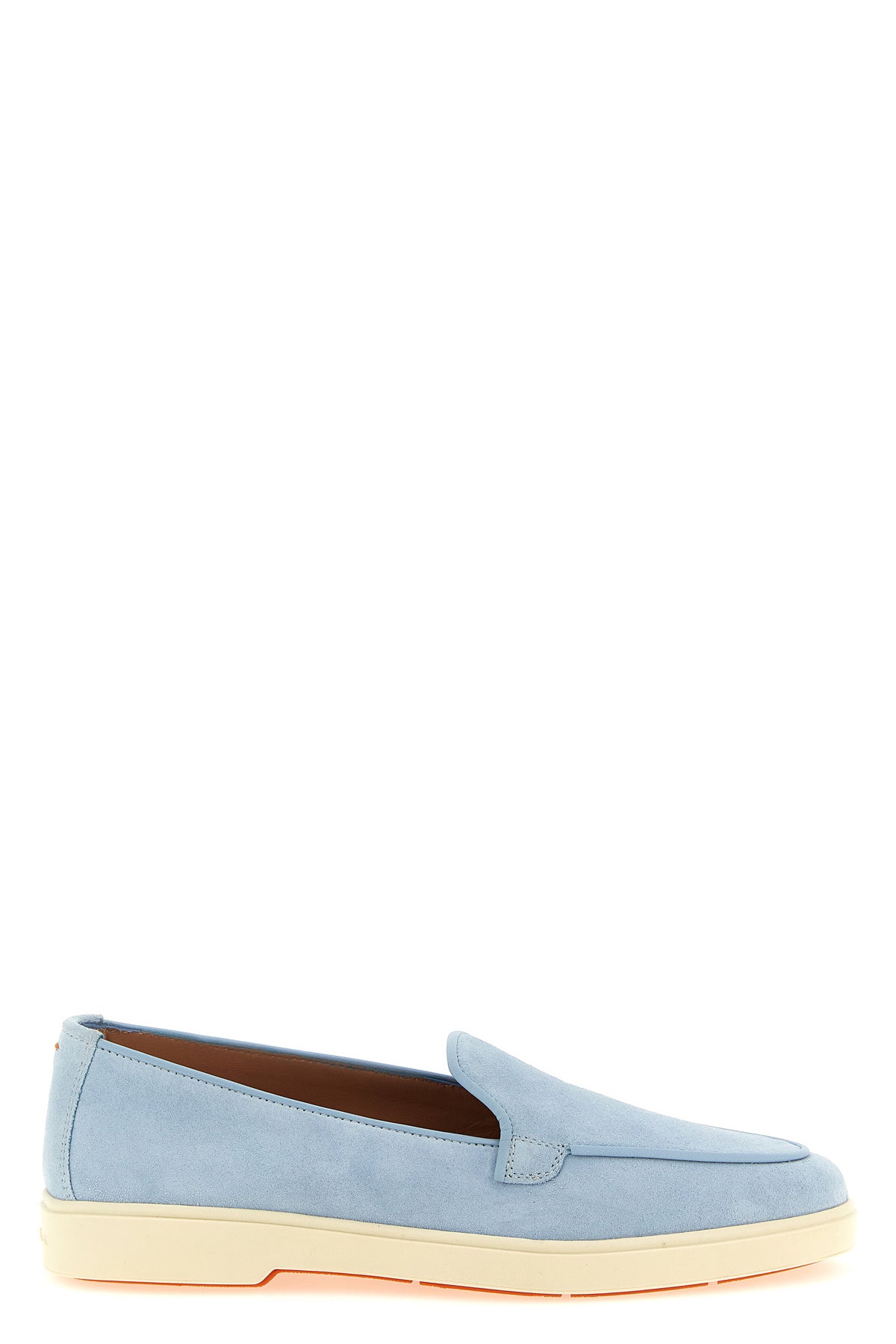 SANTONI 39.5 debora suede loafers