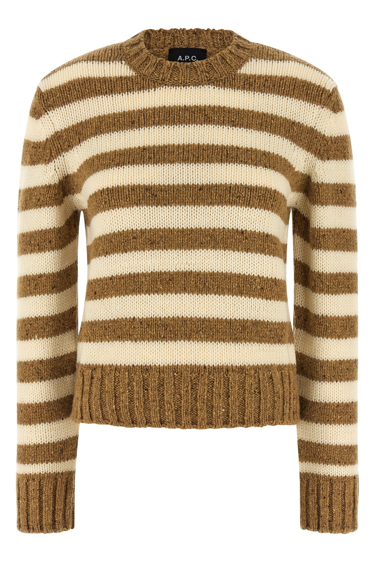 A.P.C. L knitted striped virgin wool sweater