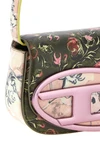 the diesel 1dr shoulder bag has a structured and curvilinear silhouette
