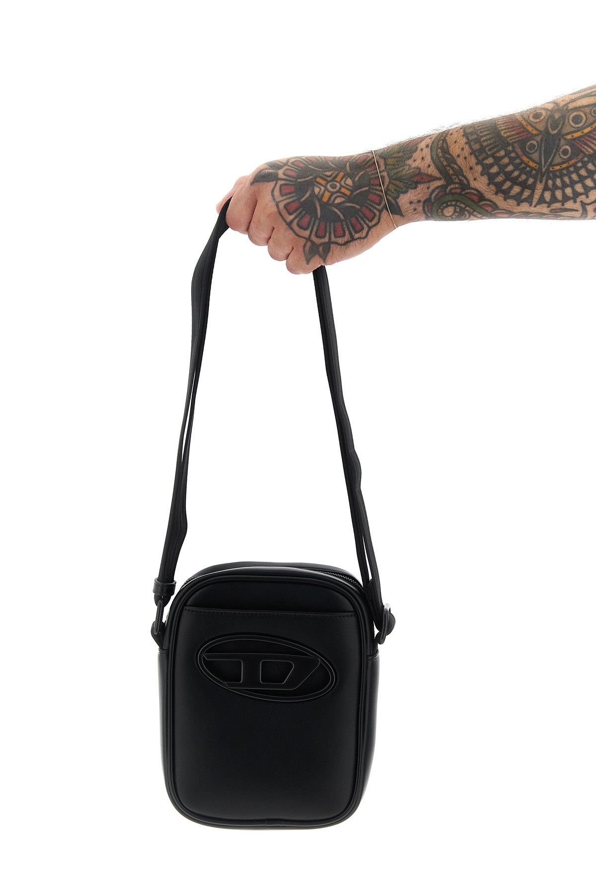 DIESEL OS holi-d leather-effect fabric crossbody bag
