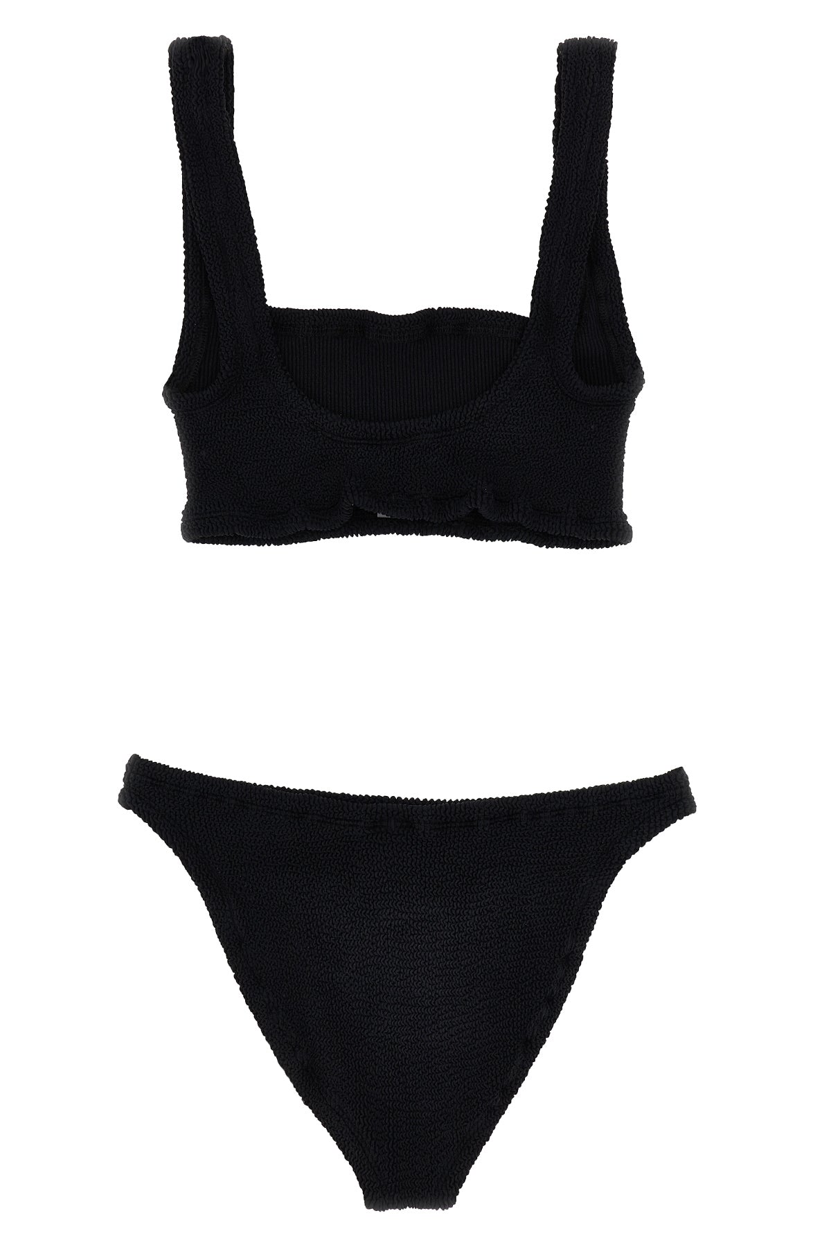 HUNZA G OS bikini xandra in tessuto seamless crinkle composto da top modello sportivo e s