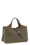 the tods small handbag is made of fine hammered taupe calf leather
