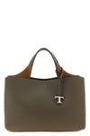 the tods small handbag is made of fine hammered taupe calf leather