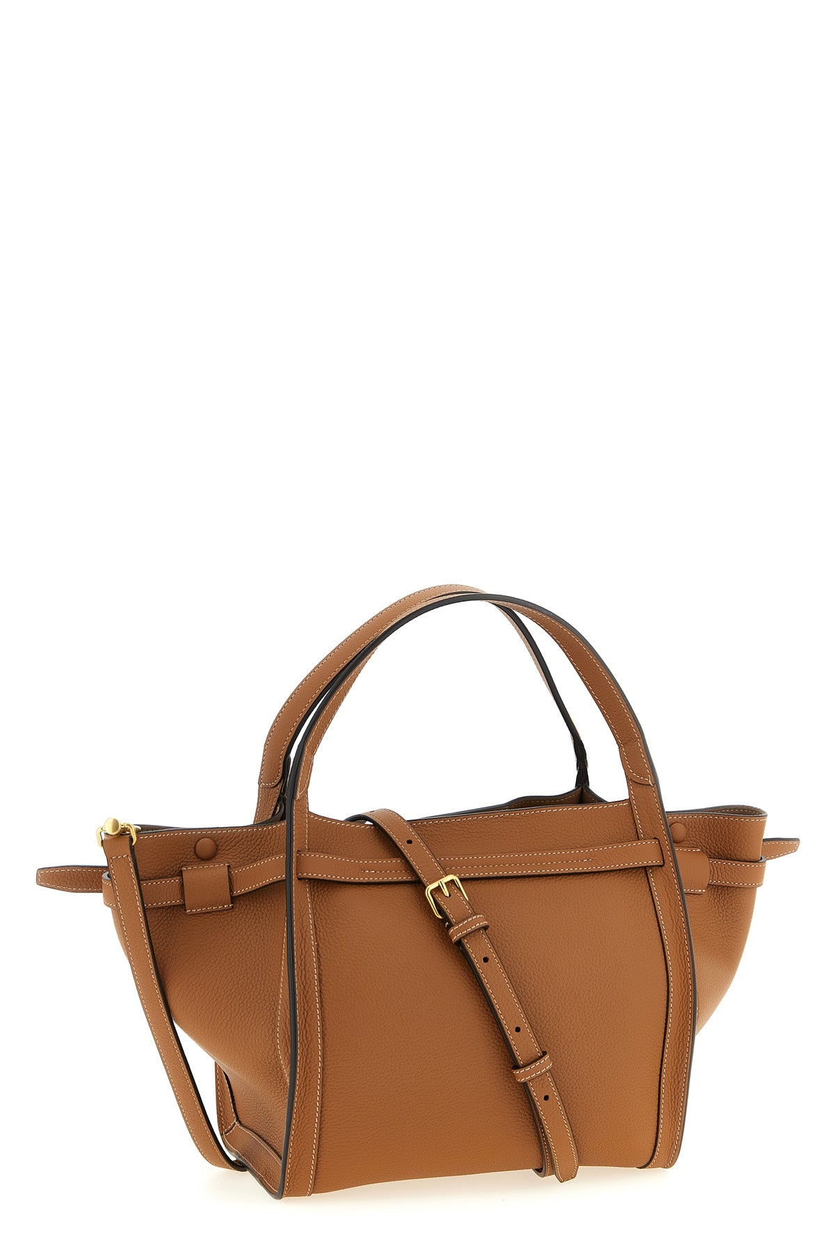 small tim hammered calf leather shopping bag