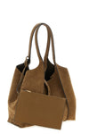 the tods t timeless midi shopping bag is made of fine suede