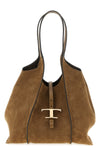 the tods t timeless midi shopping bag is made of fine suede