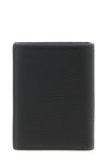 foldable card holder in grain leather