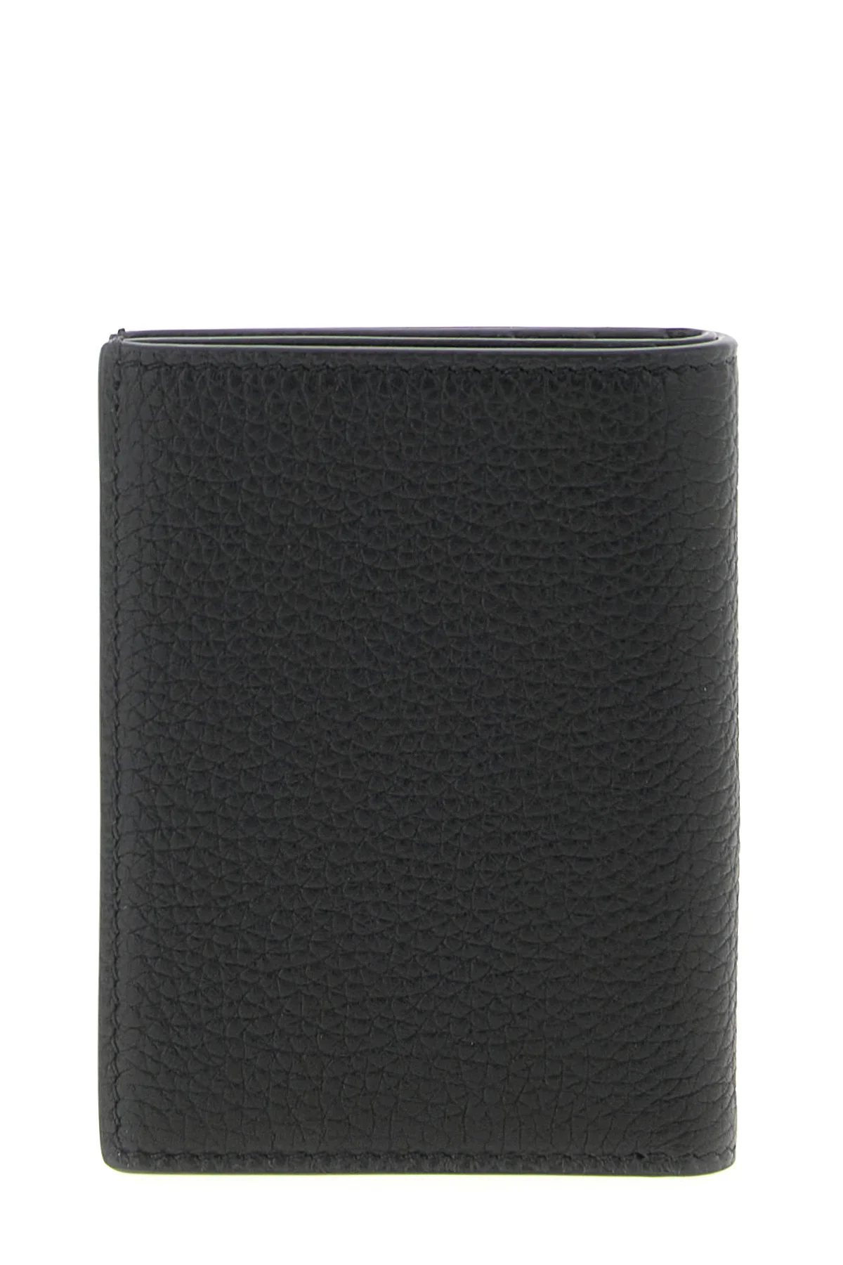 foldable card holder in grain leather