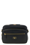 antibes smooth and hammered calf leather crossbody bag