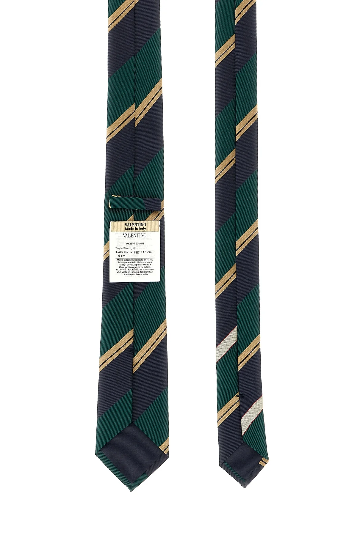 valentie tie in jacquard regimental silk