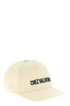 chez valentino front embroidered cotton cap