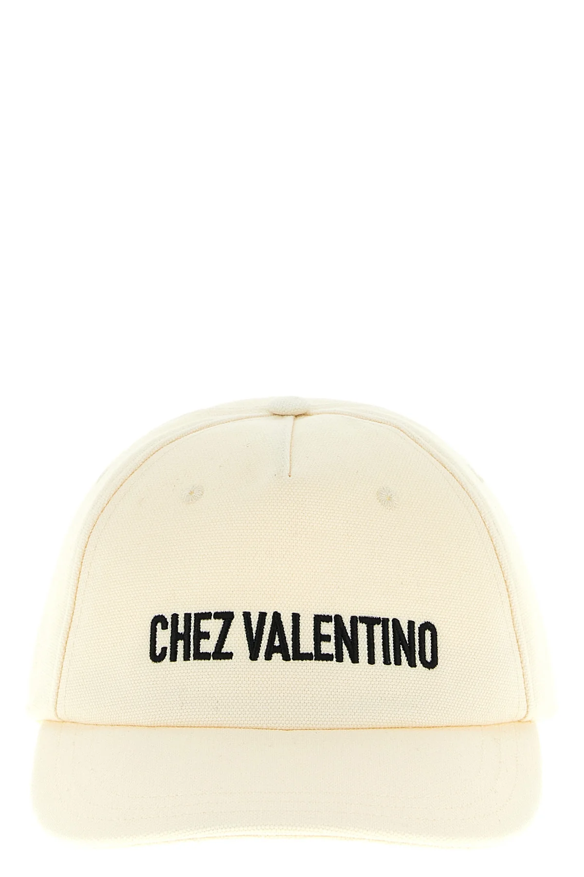 VALENTINO GARAVANI 57 cm chez valentino front embroidered cotton cap