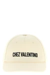 chez valentino front embroidered cotton cap