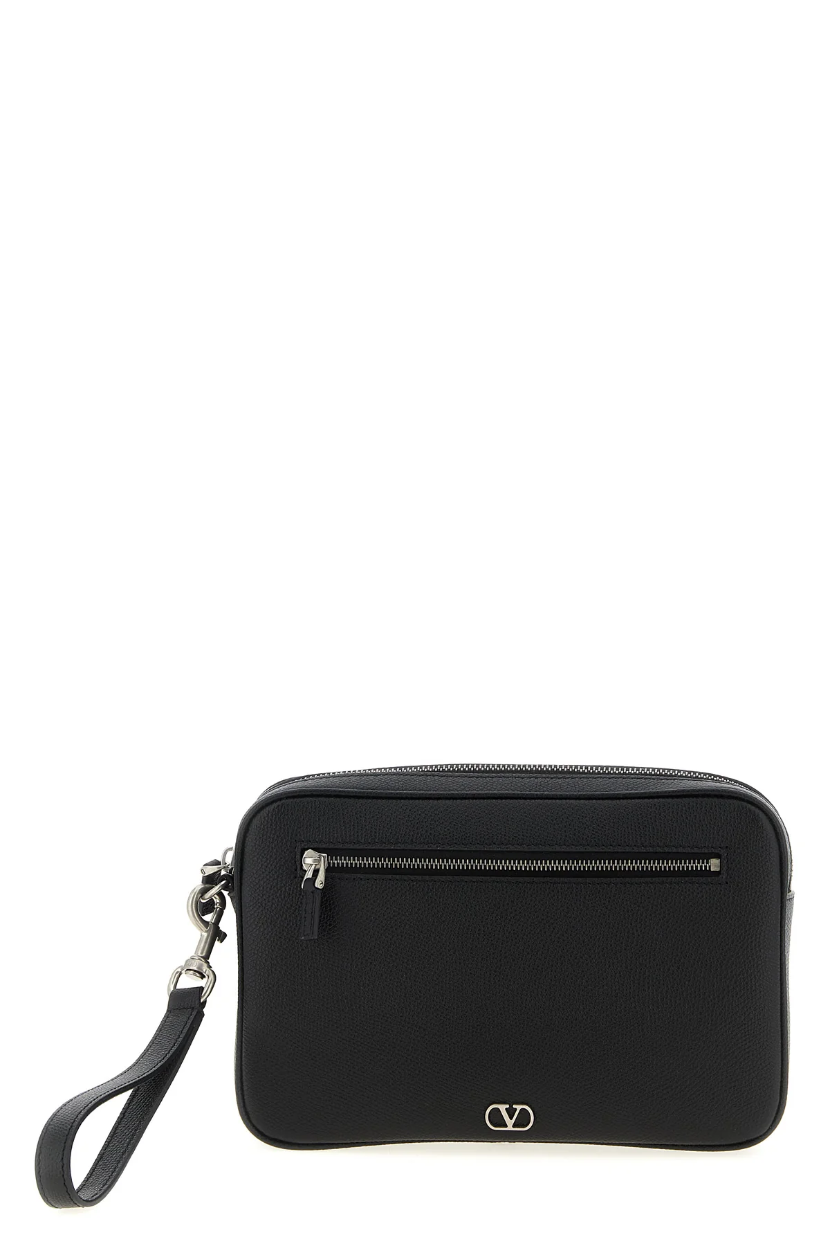 VALENTINO GARAVANI OS grained calf leather clutch bag
