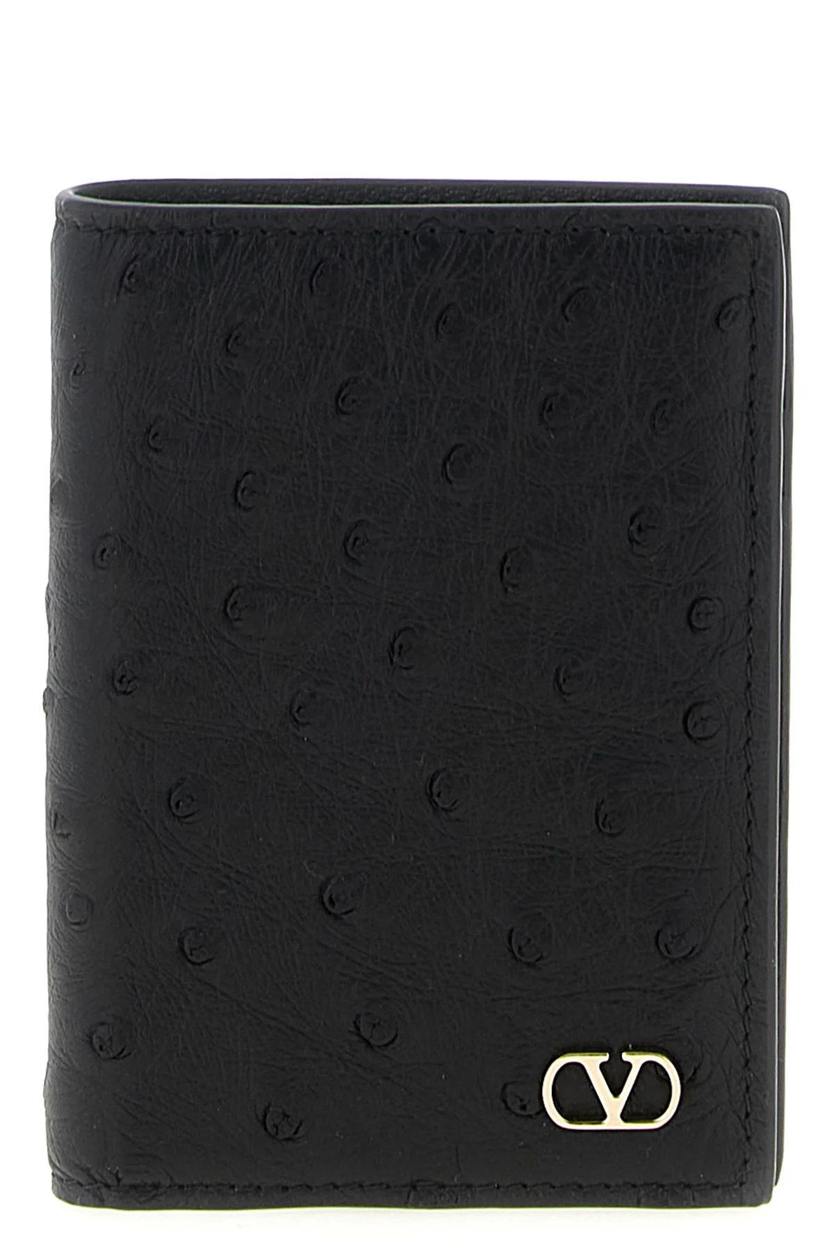 VALENTINO GARAVANI OS ostrich leather card holder