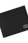 grained calf leather card holder