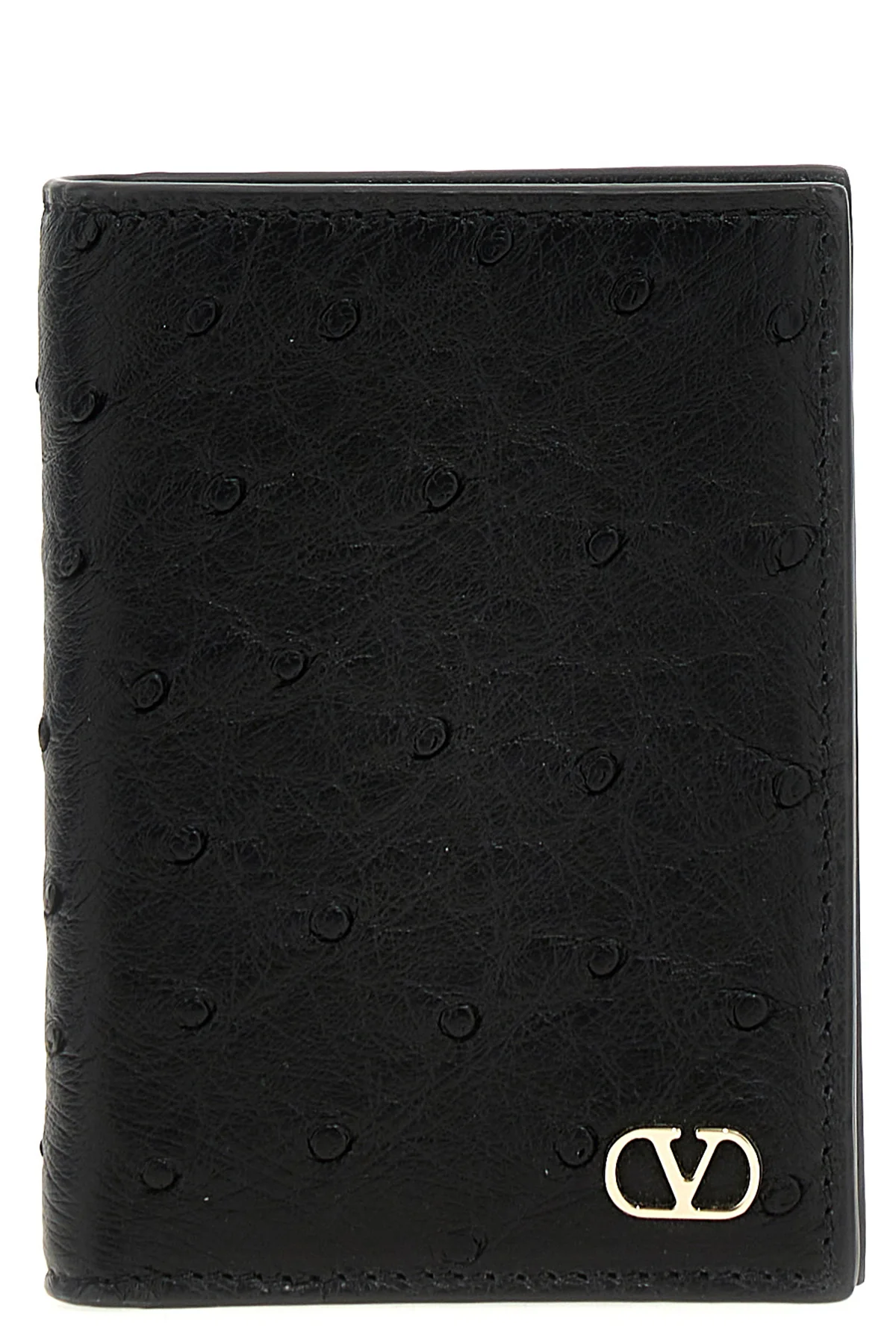 VALENTINO GARAVANI OS ostrich leather card holder