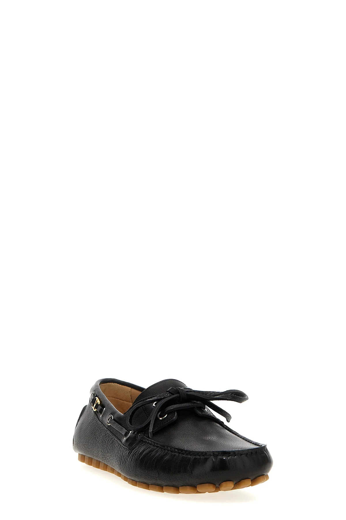 VALENTINO GARAVANI 40 driver fastaway buffalo leather loafers