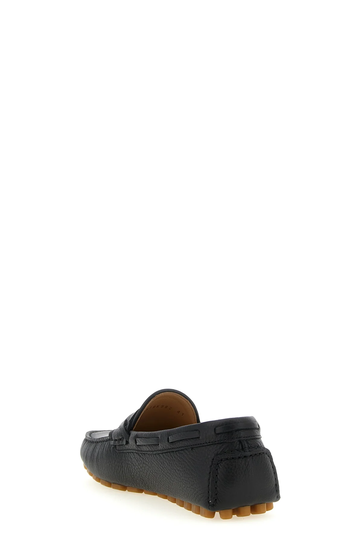 driver fastaway hammered leather loafers