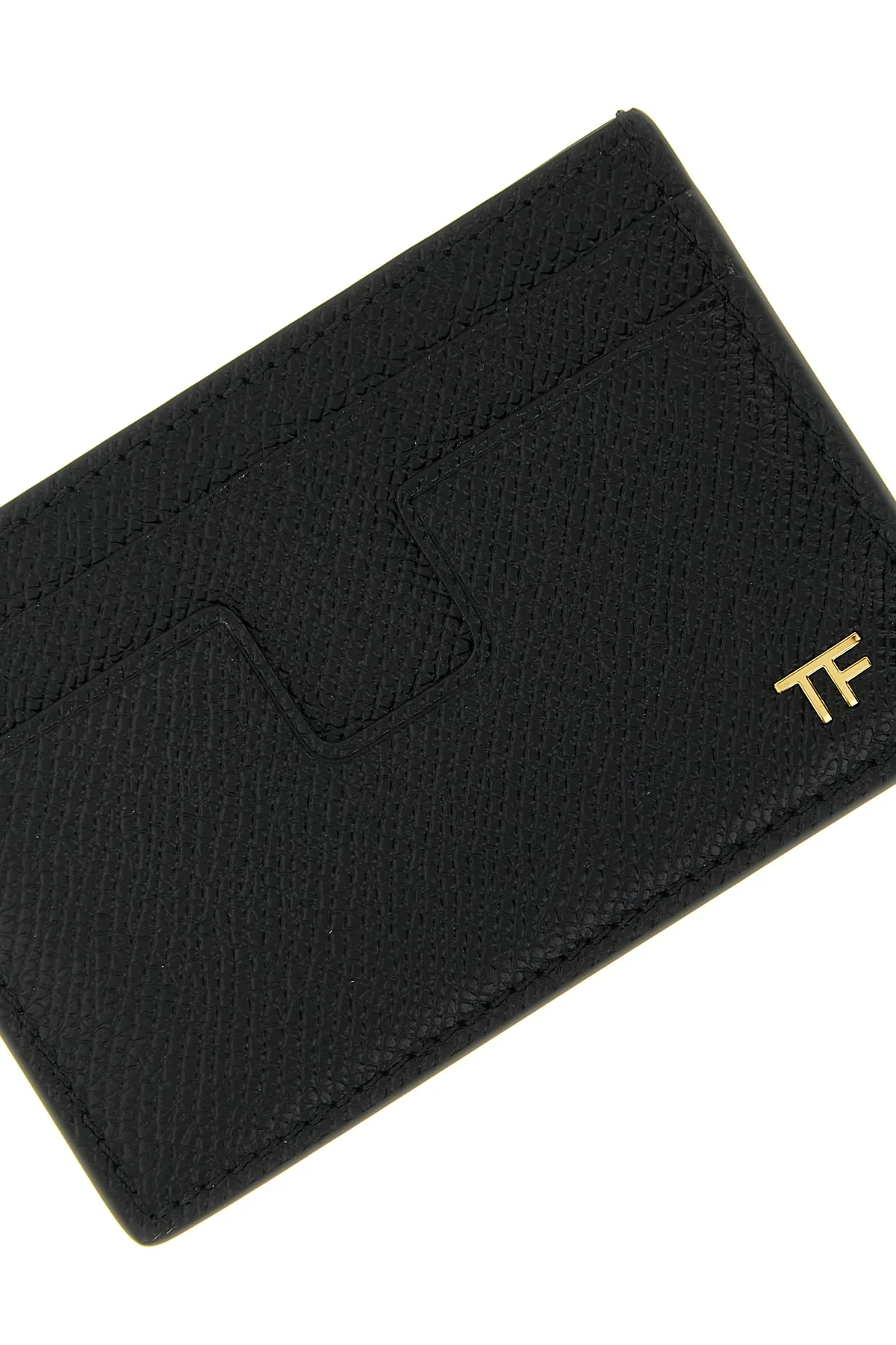 small grain leather card holder