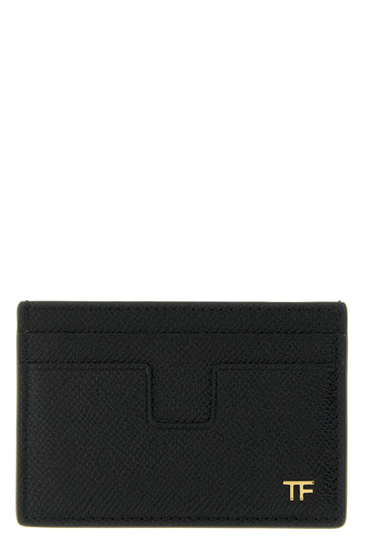 small grain leather card holder